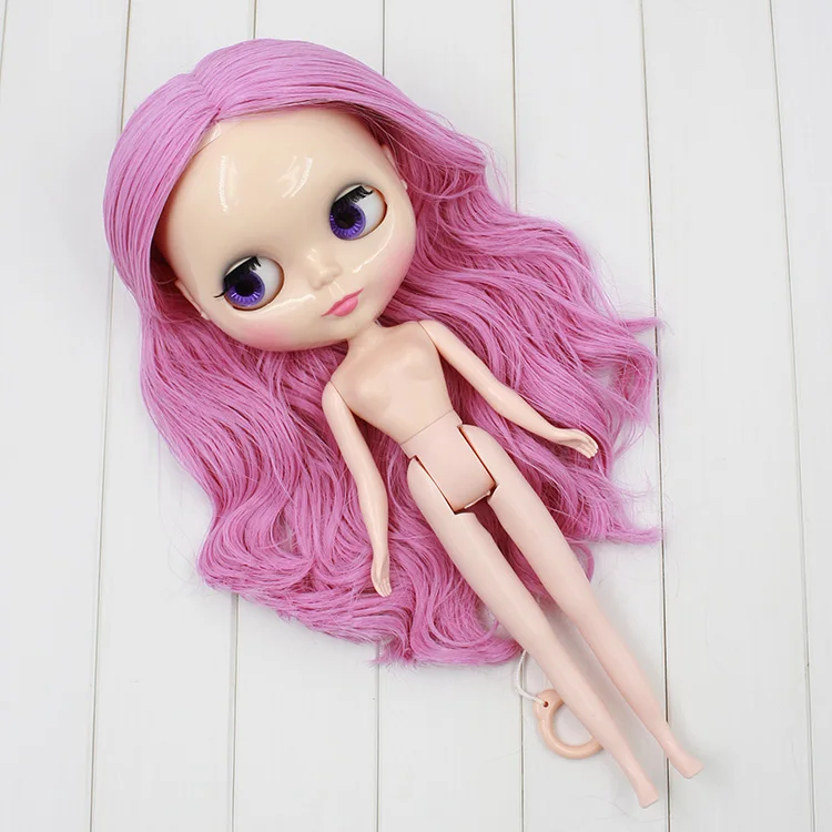 Free shipping Nude Blyth Doll For Series No.J230BL2428 Purple hair Suitable For DIY Change Toy For Girl