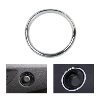 

beler ABS Chrome Car Door Rearview Mirror Switch Knob Decoration Circle For Chevrolet Cruze 2009 2010 2011-2014 Trax AVEO 2014