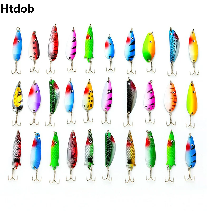 

30pcs Colorful Trout Spoon Metal Spinnerbait Fishing Lures Spinner Baits Bass Tackle Fishing Spinner Bait Spinners Spoon Bait