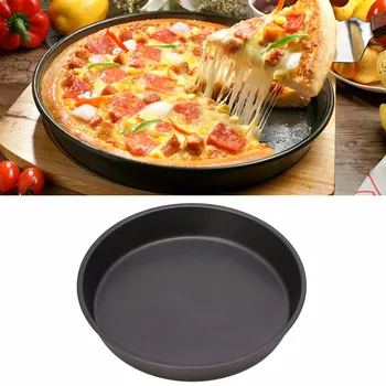 

New Round Dish Deep Pizza Pan Non-stick Pie Tray Baking Kitchen Tool 22cm Steel