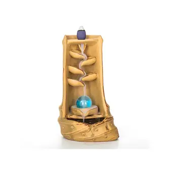 

Backflow Incense Burner Smoke Waterfall Incense Holder Ceramic Aromatherapy Furnace Mountain River Handicraft Incense Censer