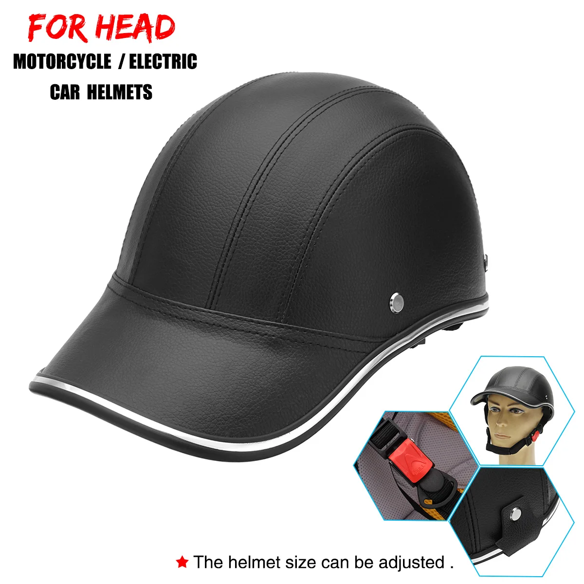 Online Motorrad Halb Helm Baseball Kappe StyleHalf Gesicht Helm Elektrische Fahrrad Roller Anti Uv Sicherheit Harten Hut