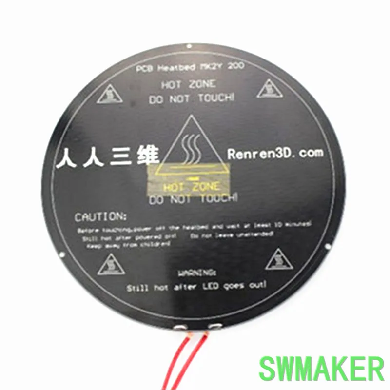  3D Rostock drucker Delta Kossel 3D drucker phi Dia 220mm runde PCB beheizte bett heißer bett 12 V