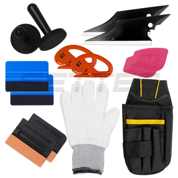 

Car Vinyl Wrapping Installation Combo Kit Tool Bag Squeegee Razor Glove Magnet