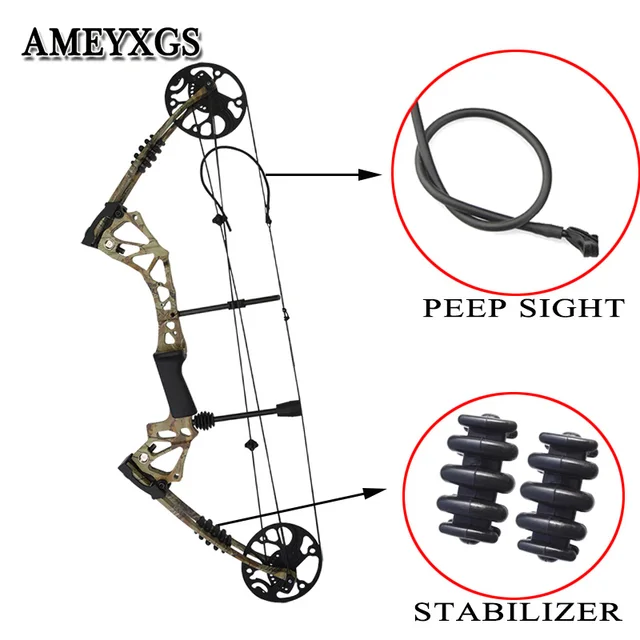 US $313.20 1set 70-15 lbs Draw Weight Hunting Compound Bow Adult Sports Shooting Training Outdoor Archery Acce
