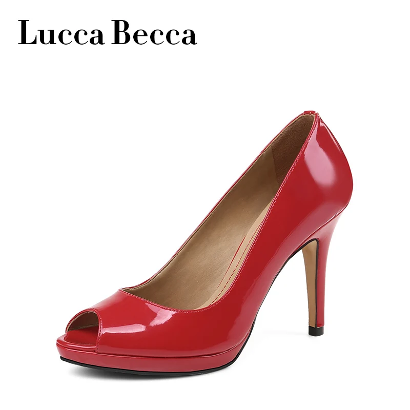 

Lucca Peep Toe Pumps Women Shoes Red Bottom Thin High Heels Platform Shoes Sexy Party Wedding Stiletto Zapatos Mujer Shoes Woman