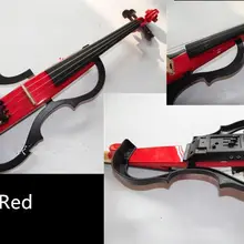 Полный Размеры рамка электрической скрипке в красном цвете с луком канистра наушники 9V Батарея