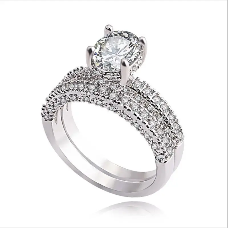 

Everoyal Luxury Zircon Gold Rings For Girls Engagement Accessories Charm Lady 925 Sterling Silver Rings For Women Bride Jewelry