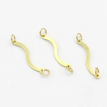 

SEA MEW 100 PCS 26mm Length Vintage 4 Colors Copper Sticks Connectors With 2 Loop Findings For Jewelry Making