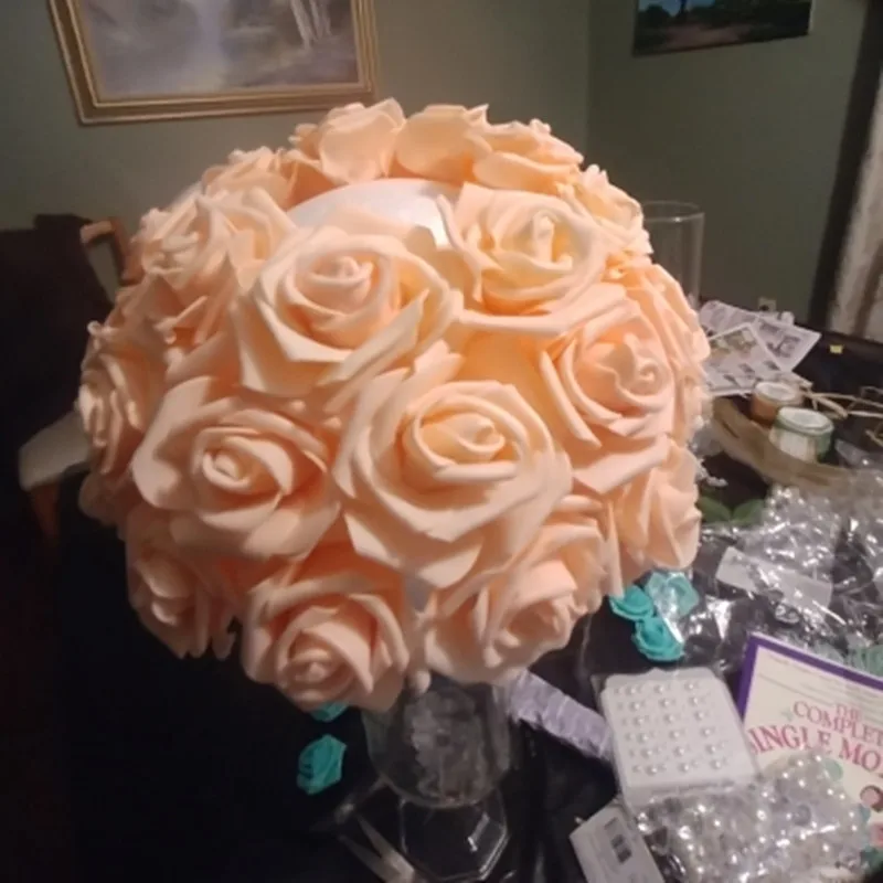 10/20pcs 6cm PE Foam Rose Flowers Artificial Flowers For Home Wedding Deco Bride Bouquet Scrapbooking DIY Birthday Gift Supplies