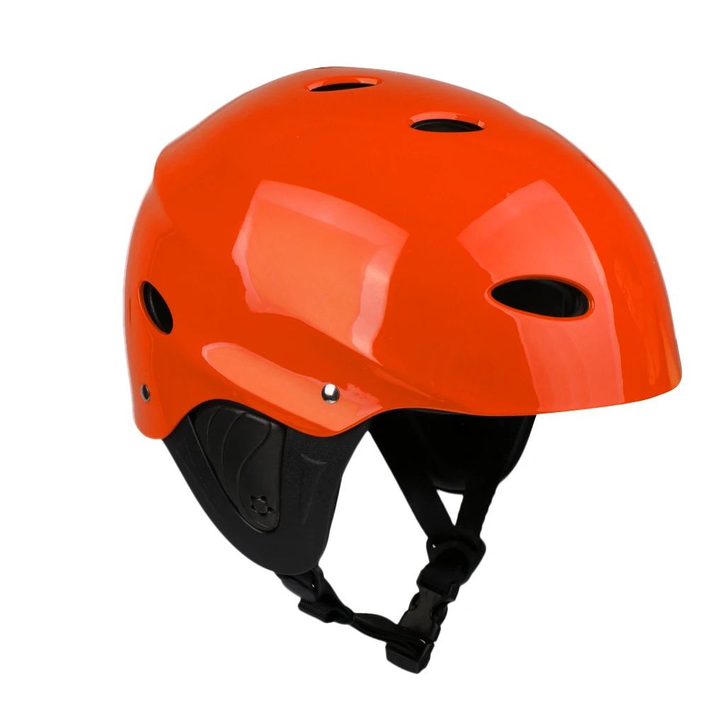 Премиум ABS защитный шлем и вентиляционные Ушные протекторы для водных видов спорта Вейкборд каяк серфинг защитный шлем - Цвет: Orange
