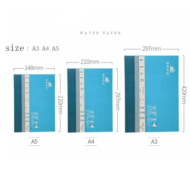 Barteen A5 A4 A3 древесная масса Акварельная бумага 16 листов Акварельная книга для студентов