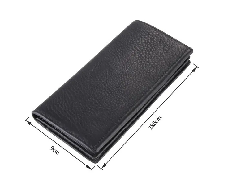 8061A длинные вместительный бумажник 100% натуральная кожа бумажник