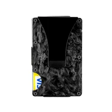 Colorido abstrato textura forjado fibra de carbono cartão titular negócio rfid bloqueio durável cartão carteira bolso