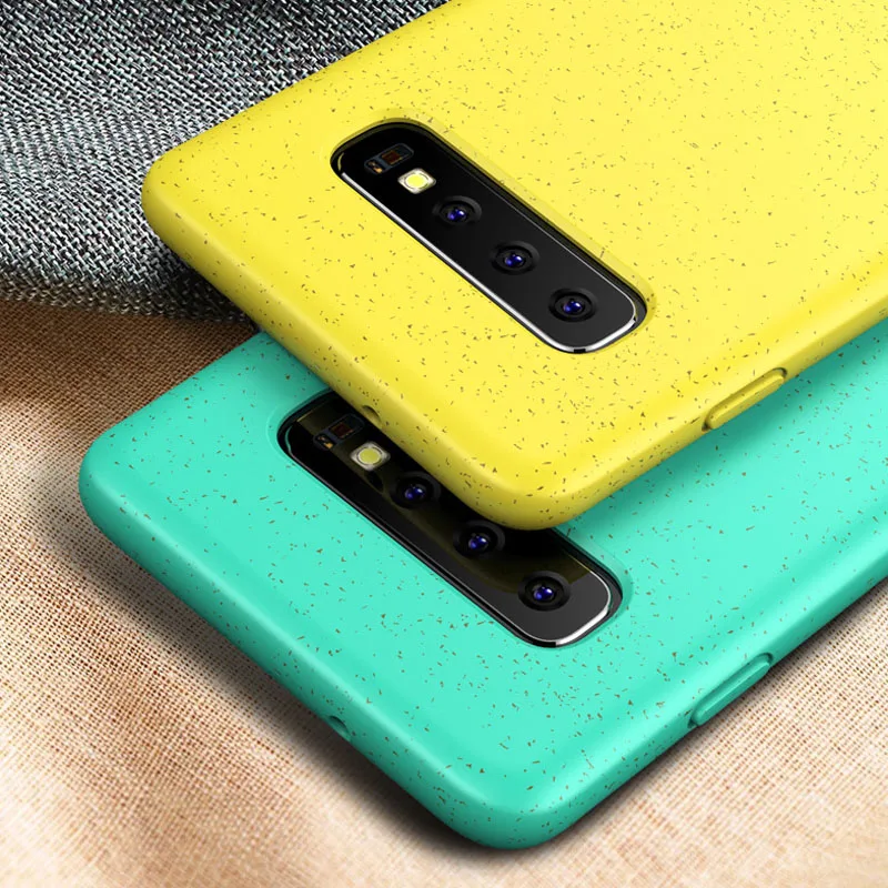 

FAYDAI For Samsung S10 Case Silicone S10e Cover Soft TPU Wheat Pole Back Cover For Samsung Galaxy S10 S10 Plus Phone Case Capa