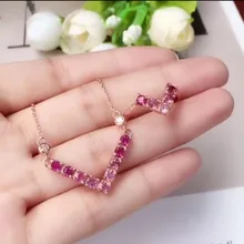 [MeiBaPJ] натуральный турмалин драгоценный камень ожерелье кольцо для женщин 925 пробы серебро свадебные ювелирные наборы