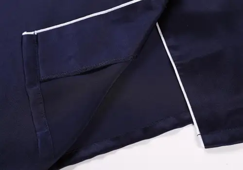 100% 퓨어 실크 여성용 클래식 잠옷 세트, 잠옷, M L XL YM007 6