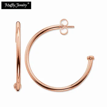 

Rose Gold Hoop Earrings,Thomas Style Glam Fashion Good Jewelry For Women,2017 Ts Gift In 925 Sterling Silver,Super Deals