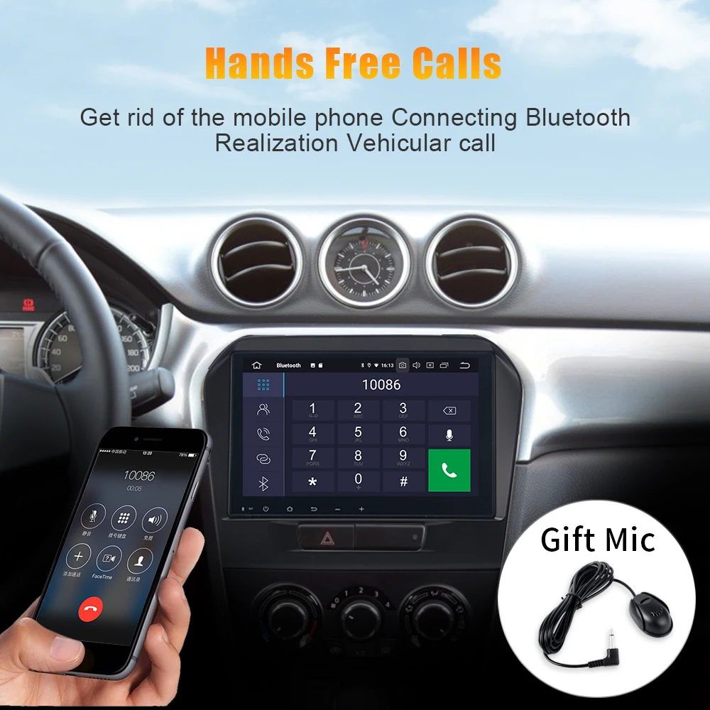 Discount Android 9.0 Car 1 din Stereo for Suzuki vitara 2016 GPS Car Radio Bluetooth MP3 9" IPS Multi Touch Screen 4 Discount Android 9.0 Car 1 din Stereo for Suzuki vitara 2016 GPS Car Radio Bluetooth MP3 9" IPS Multi Touch Screen 4