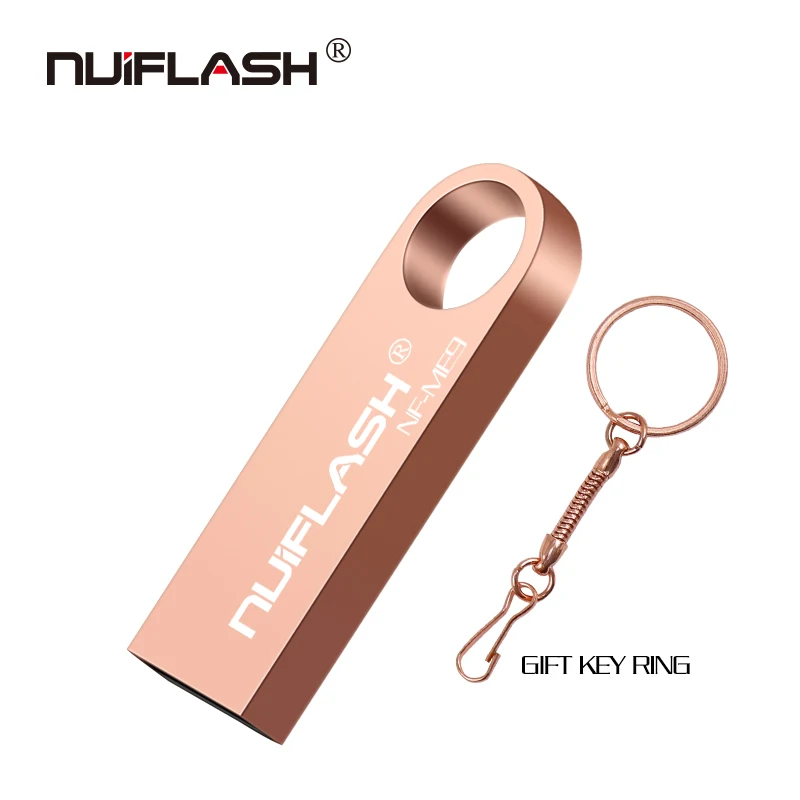 Nuiflash дизайн высокое качество металла USB2.0 memoria pendrive 64 Гб/32 ГБ/16 ГБ/8 ГБ/4 ГБ usb флэш-накопитель карта памяти красочные