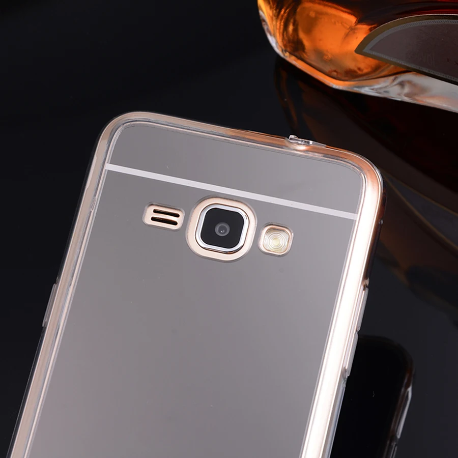 Чехол для телефона s samsung Galaxy J1 2016 зеркальный чехол мягкая Задняя накладка чехла