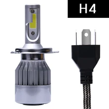 PUSHIDUN farol Do Carro LEVOU H4 9006 9005 H1 H3 H7 H11 5200LM/bulbo, 6500 K, 30 W LEVOU Lâmpadas de Farol de Automóvel