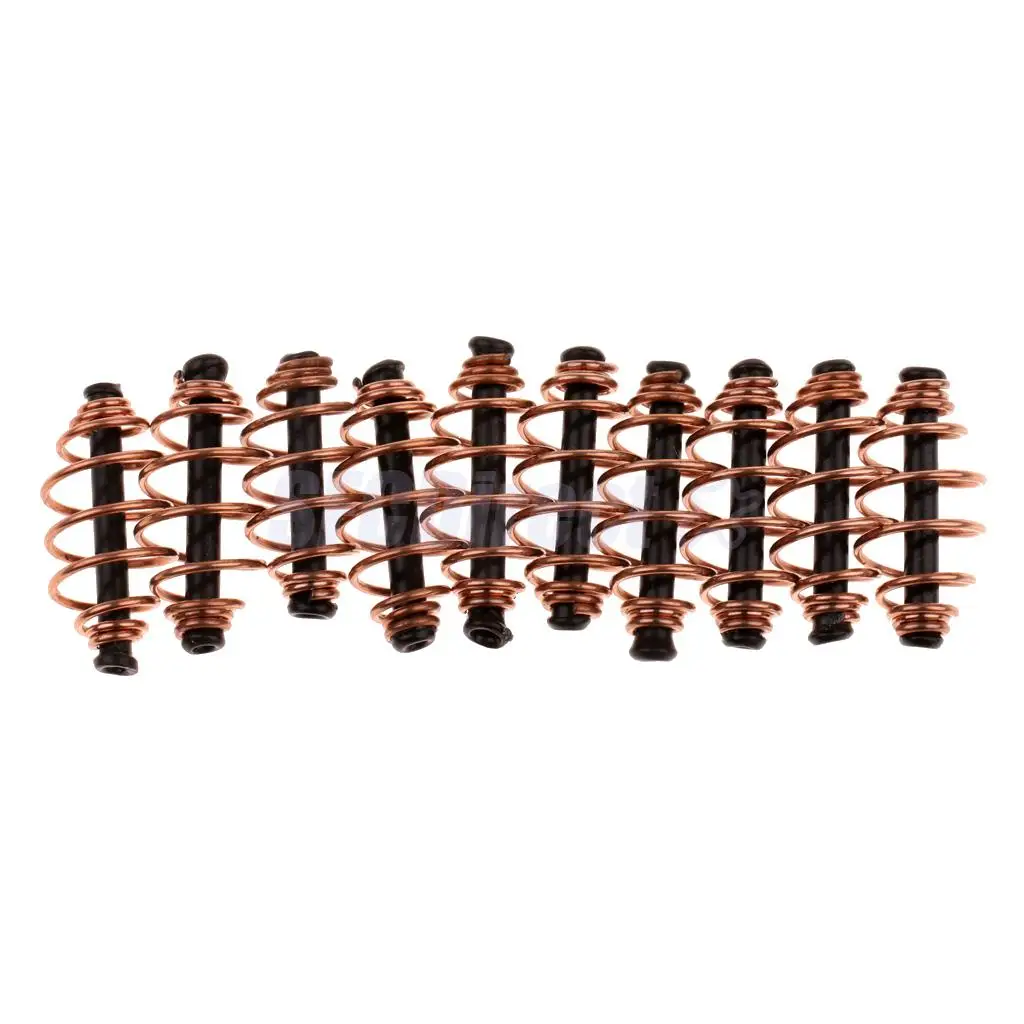 10pcs Spring/Coil Inline Fishing Feeder Coarse Carp Fishing Tackle Baits Cage S M L