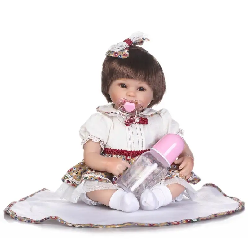 

40cm soft silicone reborn baby dolls lifelike newborn girl dolls for girls toys gift bebe real alive bonecas reborn NPK