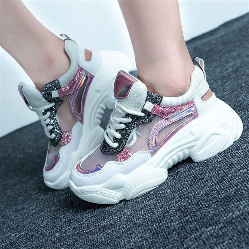 bling platform sneakers