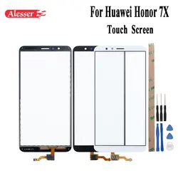 Алессер для Huawei Honor 7x сенсор сенсорный экран отличные запчасти для ремонта Сенсорная панель + Инструменты + клей для Huawei Honor 7x мобильного