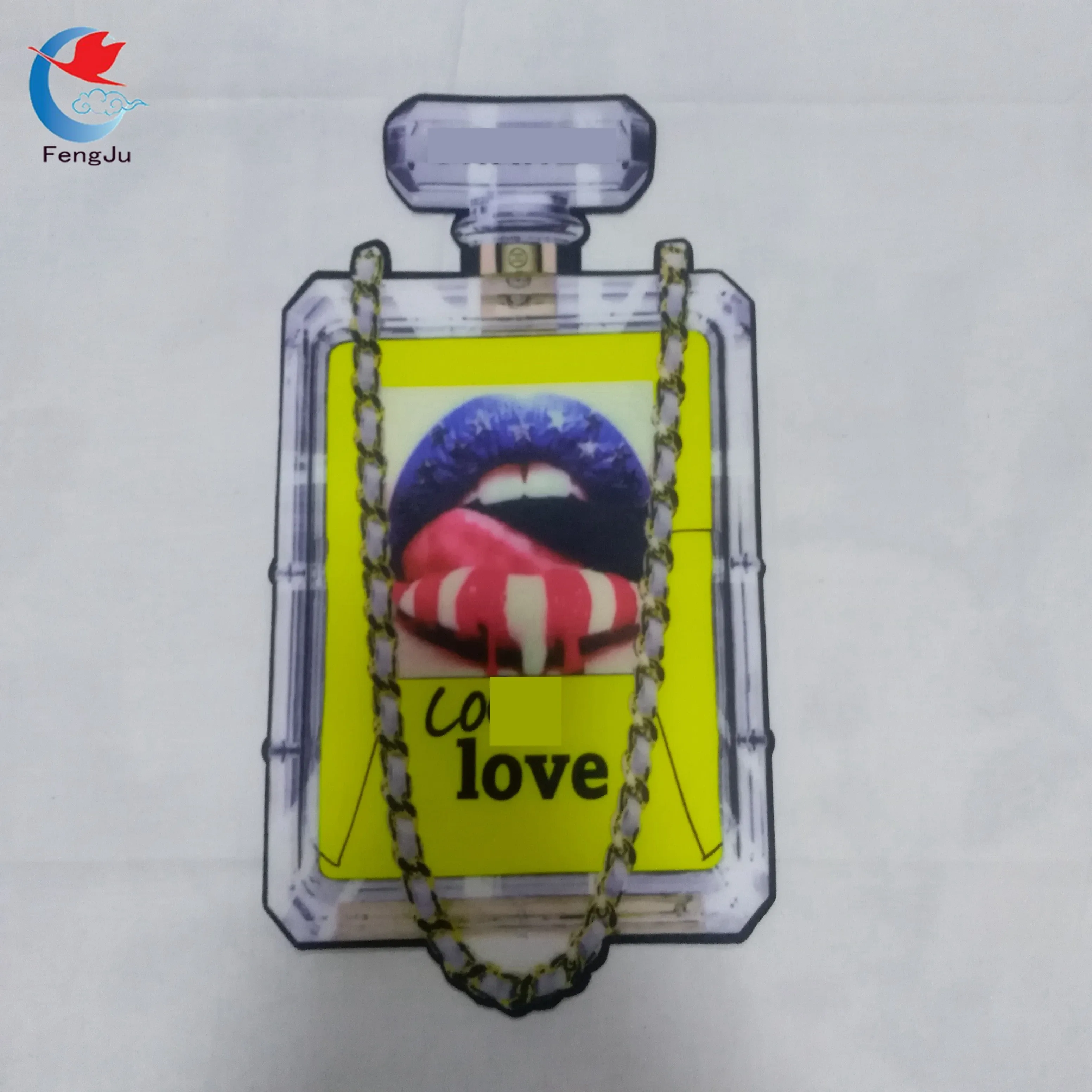 

FengJu 10pcs CC Perfume Bottle printed Patches Iron on Patches for Clothes stickers applique stickers fabric embroidery sequined