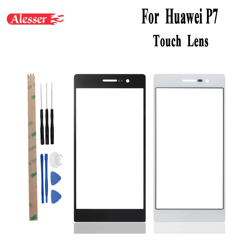 Alesser для huawei P7 внешний Стекло Запчасти объективов Экран протектор сенсорный