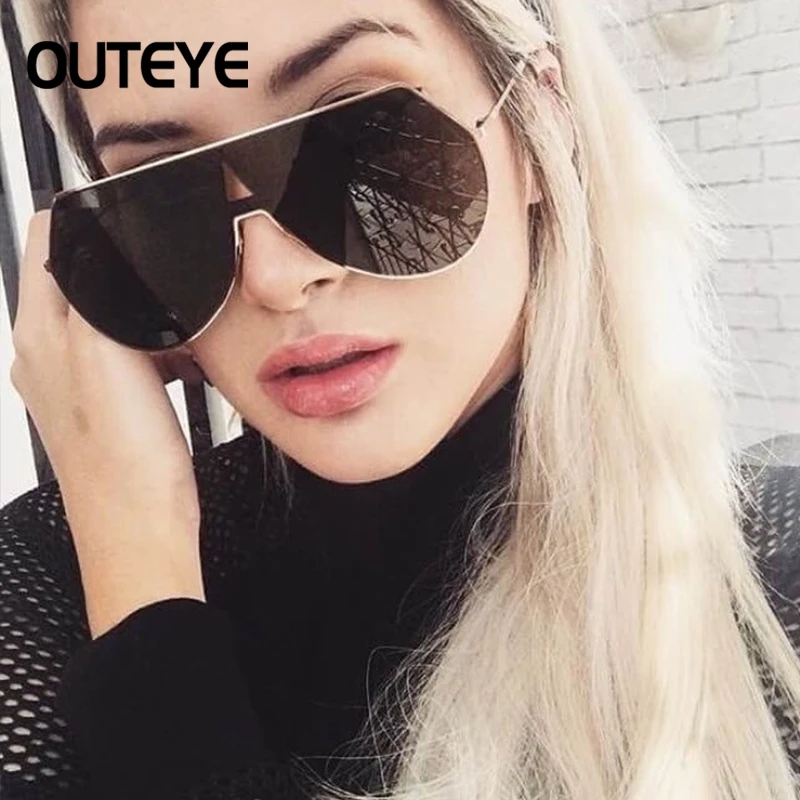 

Fashion Sunglasses Luxury Brand Designer Women Oversized Mirror Sun glasses Vintage Metal Men Female UV400 Shades Goggle Eyewear