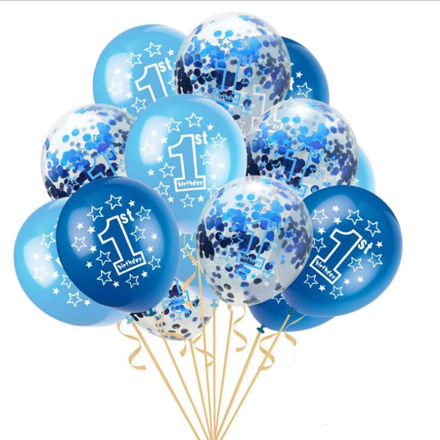 baby boy first birthday balloons
