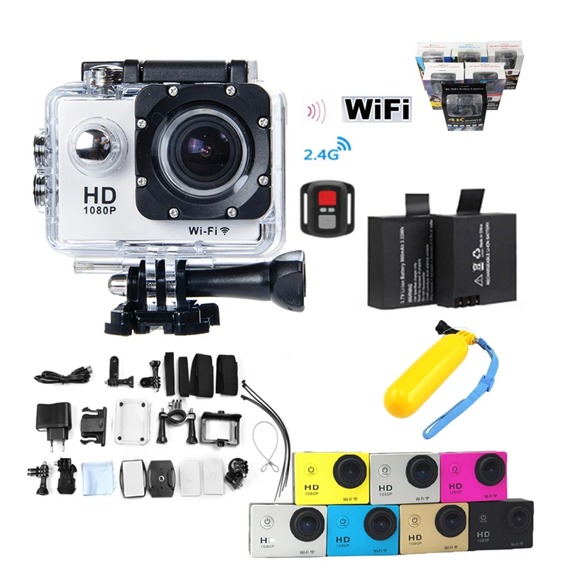 

YILIZOMANA Ultra HD Action Camera 170Degrees Wide Angle Video Sports Camera 2-Inch Screen 1080p 60 Fps Waterproof  Camera