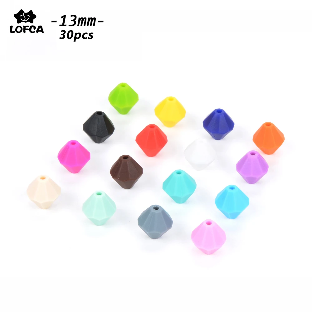 

LOFCA 30PCS Silicone Beads Fashion Necklace BPA Free DIY Beads Charm Baby Teether Safe Toys Baby Newborns