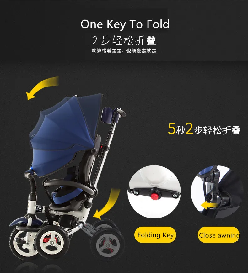 Cheap New Brand Child Tricycle High Quality Swivel Seat Child Folding Trolley Bicycle Baby Buggy Stroller Bmx Baby Car Bike 2 Cheap New Brand Child Tricycle High Quality Swivel Seat Child Folding Trolley Bicycle Baby Buggy Stroller Bmx Baby Car Bike 2