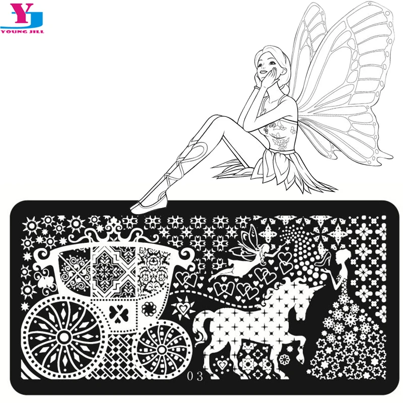 

1pcs Newest Nail Template 12 Design Nail Art Plate Stainless Steel Image Konad Nail Art Stamping Template Stamper DIY Nail Tool