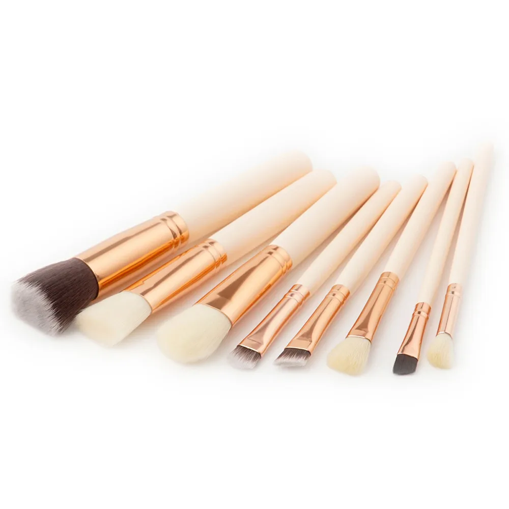 

New 8Pcs Makeup Brushes set Professional with case Pencil Foundation Eye shadow Makeup Brushes Eyeliner Brush 8W2