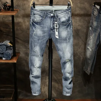 

Cheap wholesale 2019 new autumn winter Hot selling men's fashion casual Denim Pants MP427