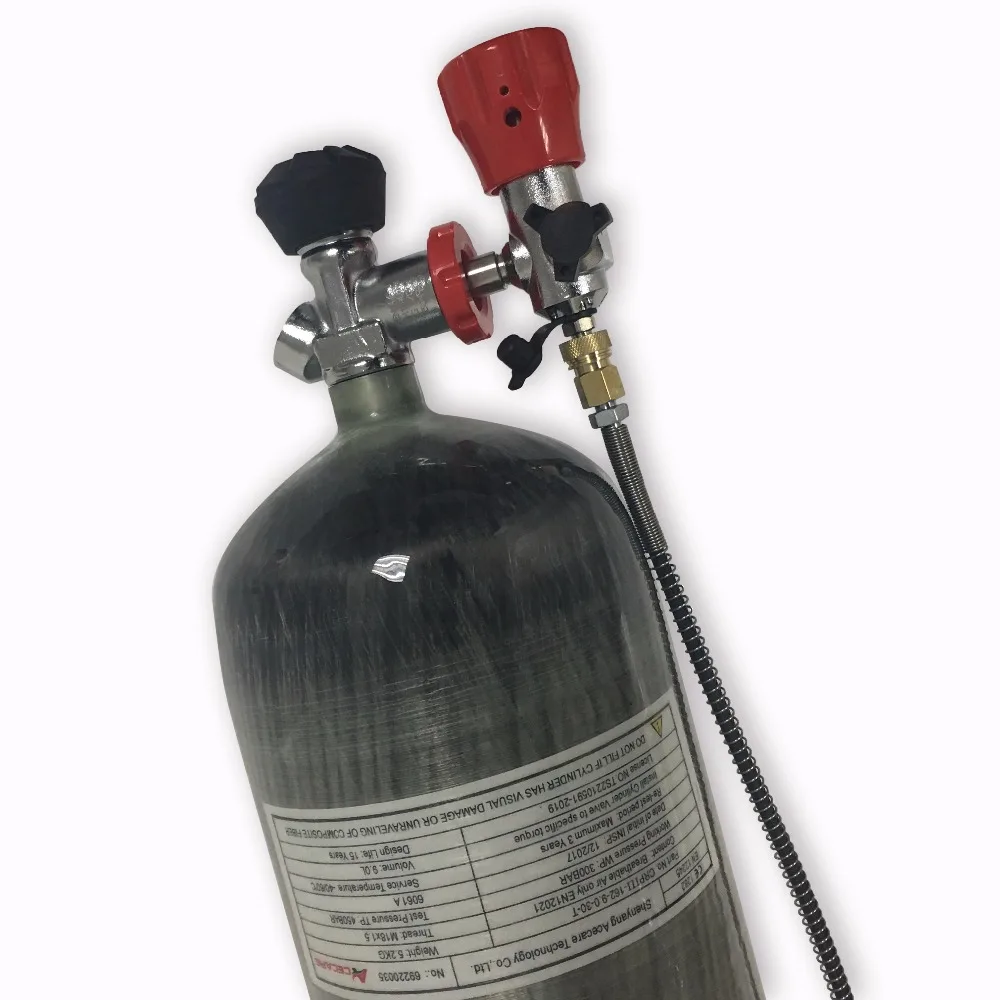 AC109301 Full set 9L 4500psi Compressed Air Carbon Fiber SCBA Tank