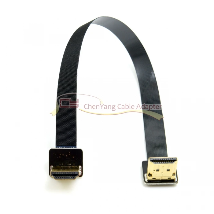 Кабель CYFPV Dual Up под углом 90 HDMI типа A папа-папа HDTV FPCCable 50 см для FPV HDTV