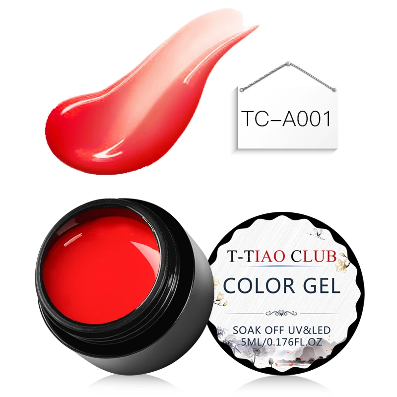 T-TIAO CLUB 3D набор гель для рисования 5 мл микро-резьба 2 в 1 гель для ногтей чистый УФ-лак нужно замочить один цвет лак для ногтей - Цвет: S00421