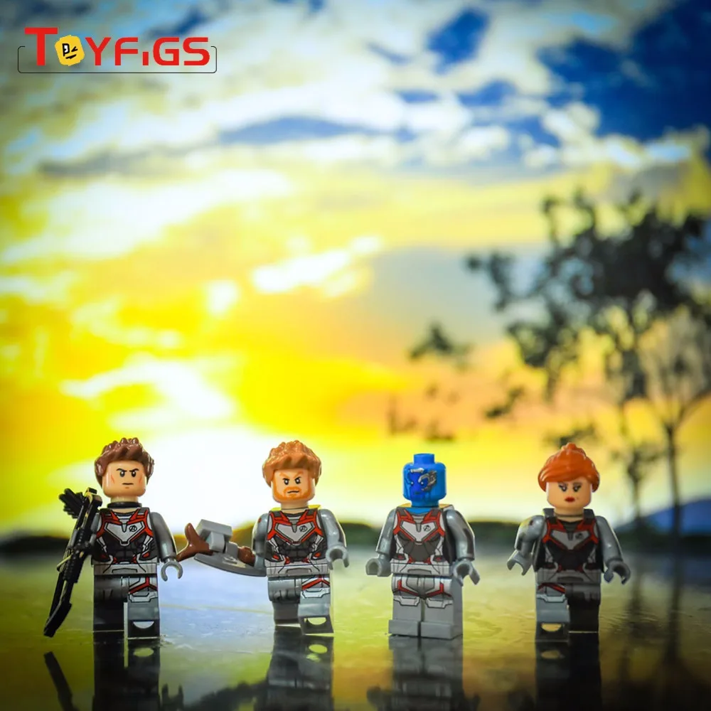

Playmobil The Avengers4 Super Hero Action figures Wasp Iron Man Tony Stark Killer Frost Mini Building Blocks DIY Gift for Kids