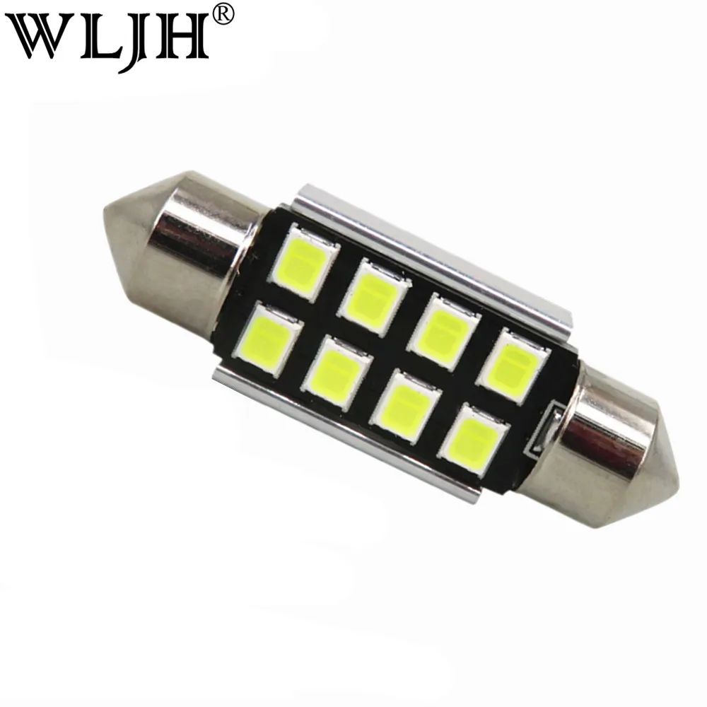 WLJH 10x C5W 36 мм CANbus светодиодный лампы без ошибок для samsung чип 2835 SMD светильник номерного знака для BMW Audi VW Porsche Mercedes