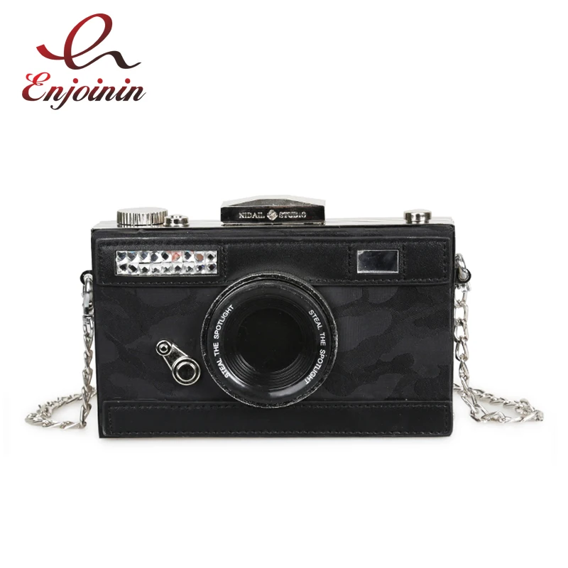 

Fashion Camouflage Pu Retro Camera Model Ladies Clutch Bag Shoulder Bag Chain Purse Crossbody Mini Messenger Bag For Women Bolsa