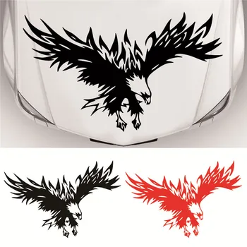 

1pcs 80*50CM Flying wings flying Eagle tribe totem hood stickers Car Body Racing Side Door Long Stripe Stickers Auto Vinyl Decal