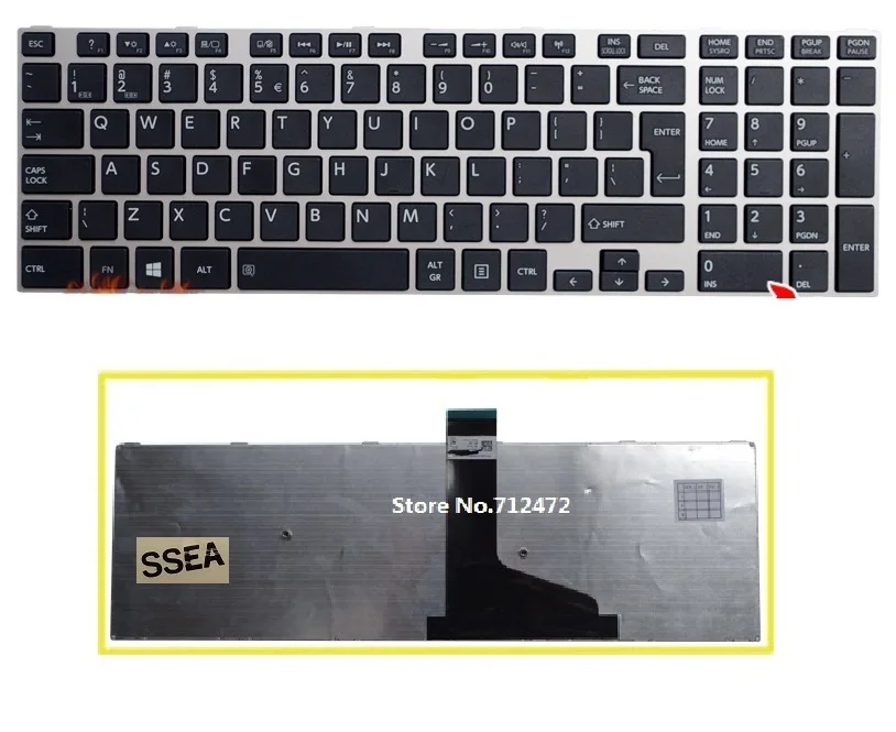 SSEA новая клавиатура UI с английской раскладкой для Toshiba Satellite L50 A L50t L70 L70D L50D L70t L75 L75D