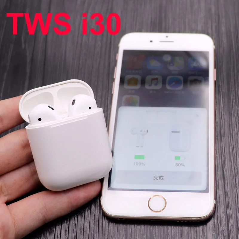 

i30 TWS Bluetooth Touch Earbuds PK W1 Chip 1:1 Size LK TE9 LK-TE9 Earphone PK i60 i20 tws i30tws i12 tws i88 i13 i15 tws pods