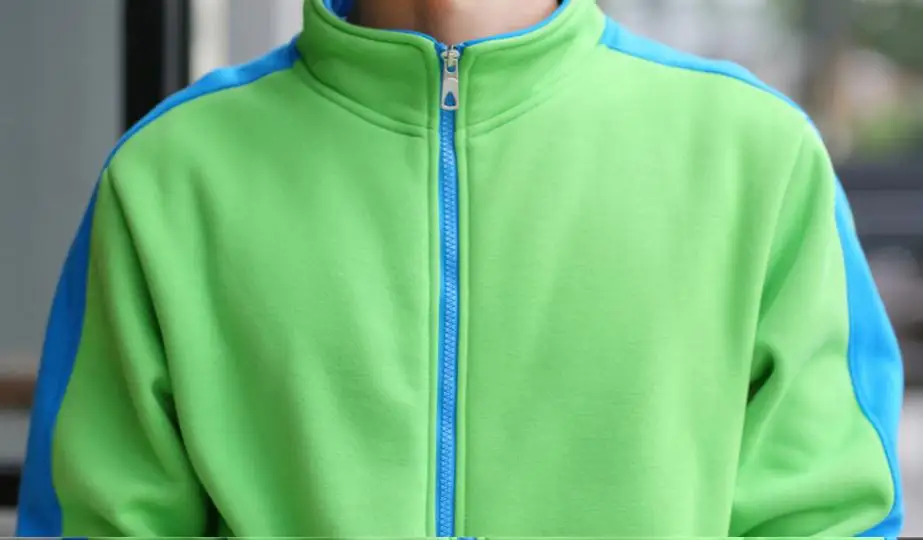 Zip-up Пальто Стенд воротник с длинным рукавом одежда в стиле Wei